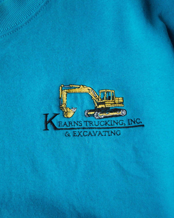 1990s Trucking & Excavating Heavy Fruit of the Loom Sweatshirt - Size: X-Large